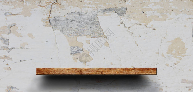 砖墙上的木架水泥地板纹理背景图片