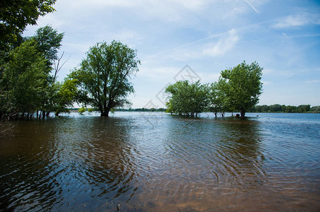 村子里的春天洪水泛滥春天的洪水图片