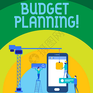 显示预算计划的概念手写概念意义流程公司或个人评估收入费用员工为目标与SEO流程背景图片