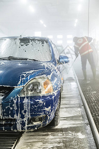 有关洗车洗车泡沫水自动洗车活图片