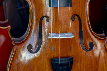 小提琴细节关闭乐器图片