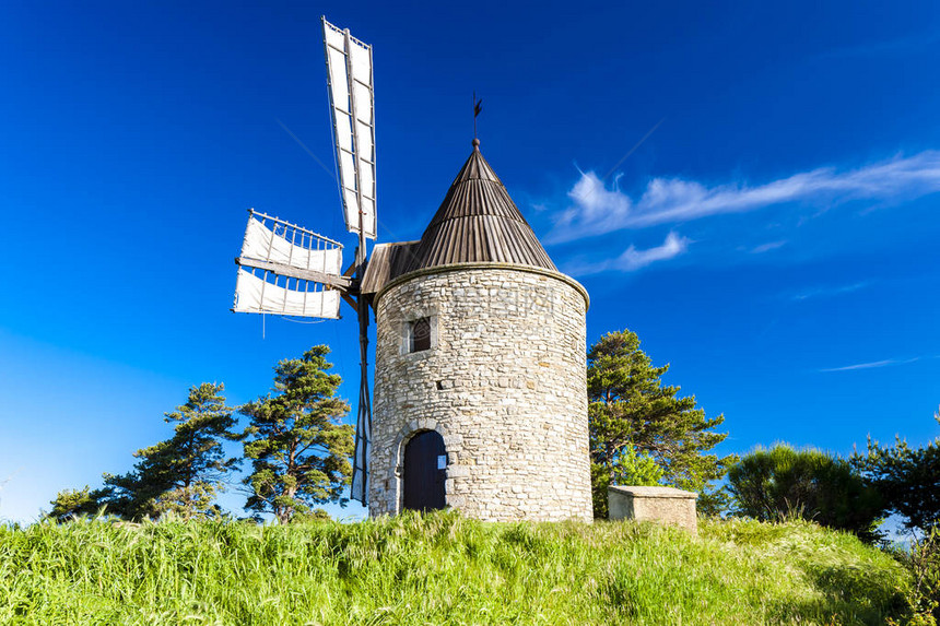 风车Montfuron普罗旺斯法国图片