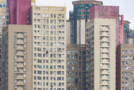 香港城市高层住宅外景图片