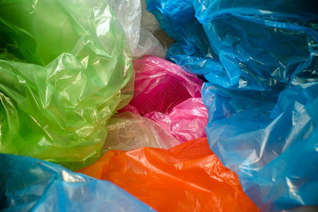 一次塑料袋背景轻质透明可重复使用的塑料垃圾垃圾袋塑料回图片