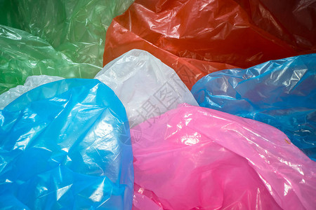 一次塑料袋背景轻质透明可重复使用的塑料垃圾垃圾袋塑料回图片