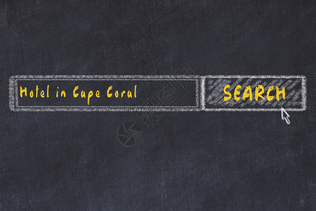 搜索引擎的粉笔草图寻找和预订CapeCora图片