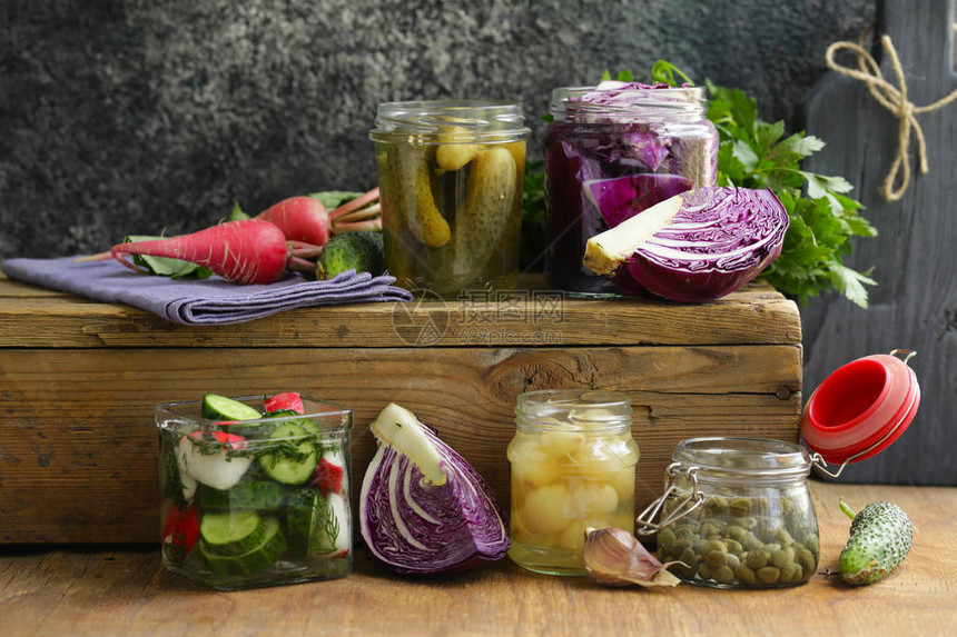 腌制蔬菜益生菌和发酵图片