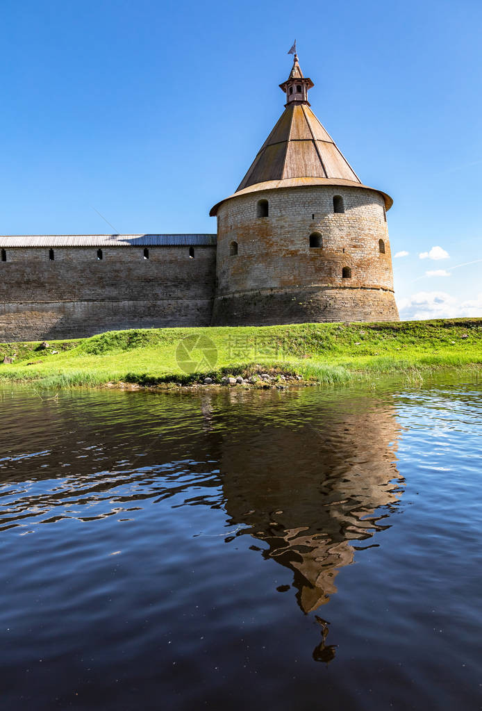 历史奥列舍克堡垒是一座古老的俄罗斯堡垒俄罗斯圣彼得堡附近的Shlisselb图片