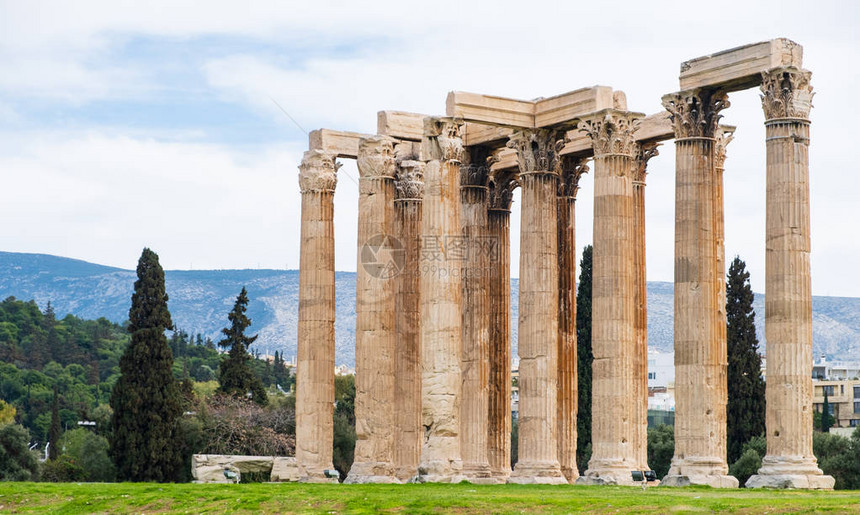 雅典奥林匹亚宙斯古庙遗址图片
