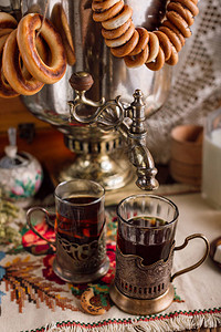 萨莫瓦俄罗斯传统茶叶饮图片