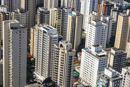 巴西第五大城市一个大城市的空中景象圣保背景