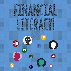 显示金融知识的书写笔记用于教育和理解各种金融领域的商业概念网络技术图标在屏幕上用于背景图片