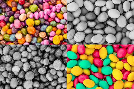 方形套装釉面糖果多彩对比色调灰色扇形绿色粉红色黄图片