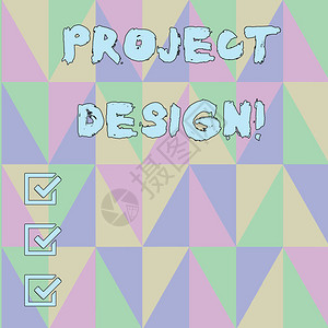 手写文本项目设计为客户创建或改进产品的概念照片过程需要钝角三形状成模糊马赛克和彩色图片
