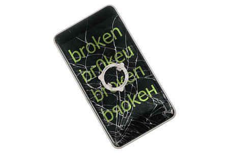现代破碎的手机图片