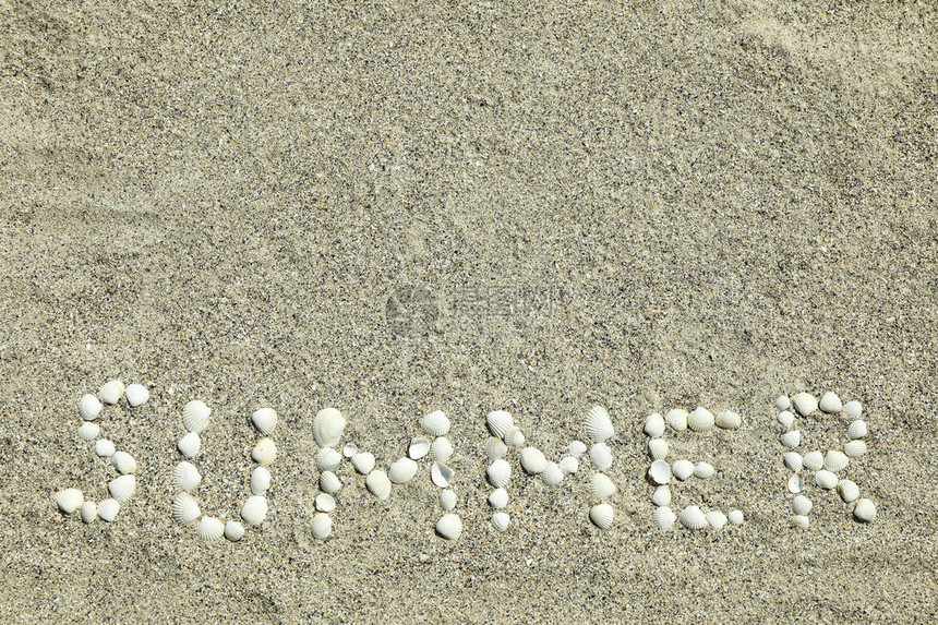 夏季海沙加刻字文字空图片