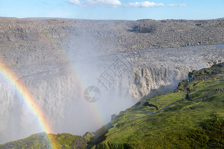 Dettifos是冰岛最强大的瀑布图片