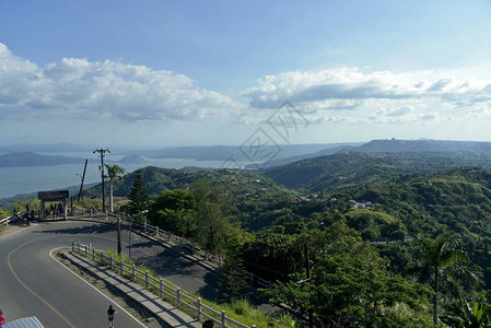 塔尔湖菲律宾Tagaytayay市高地周背景