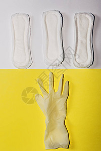 医疗手套和卫生垫女图片