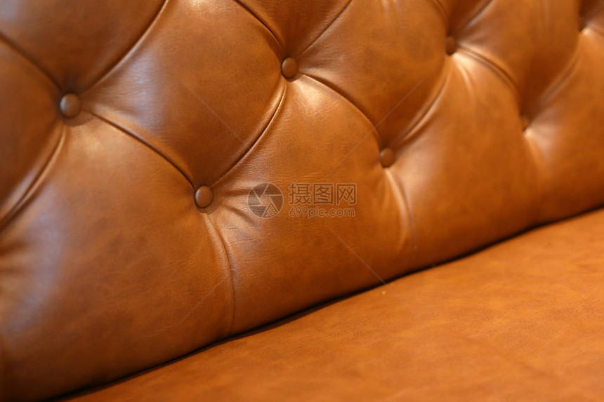 室内装饰室内客厅家具中豪华棕褐色沙发图片