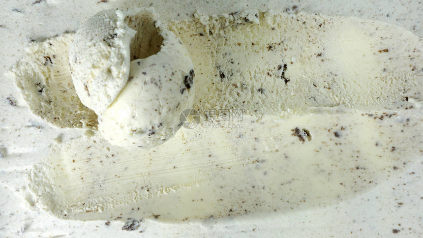 冰淇淋饼干和奶油食品概念顶级图片