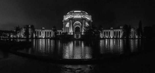 美术宫黑白全景图片