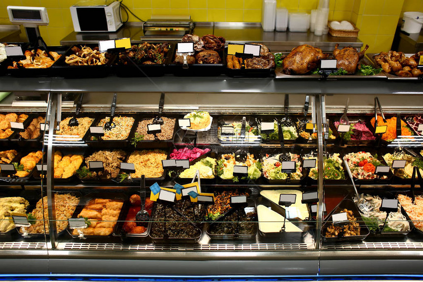 超市准备好的食物分类图片