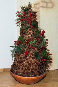 圣诞装饰手工制作的圣诞树图片