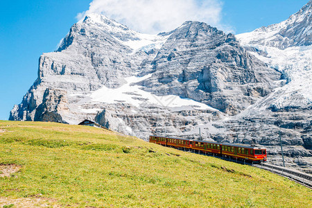 JungfrauEiegergletcher岩山背景图片