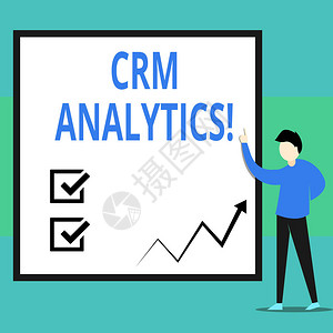 概念手工写法显示Crm分析学概念意指用于评价一个组织的应用是客户数据背景图片