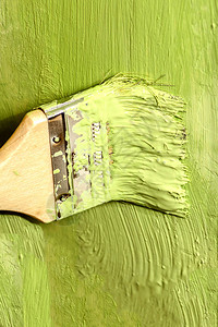 家用绿色油漆墙壁的封图片