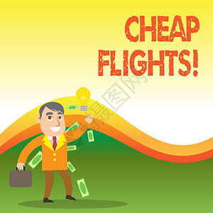 显示廉价航班的文字符号展示花费很少或低于通常或预期机票价图片