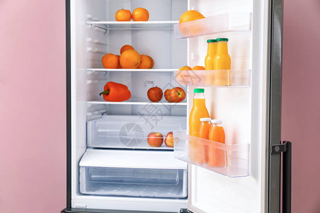 现代冰箱新产品有彩色背景的新背景图片