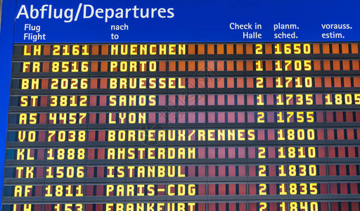出发板显示机场航班信息图片