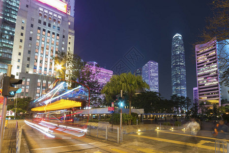 香港市中心区的交通流量图片