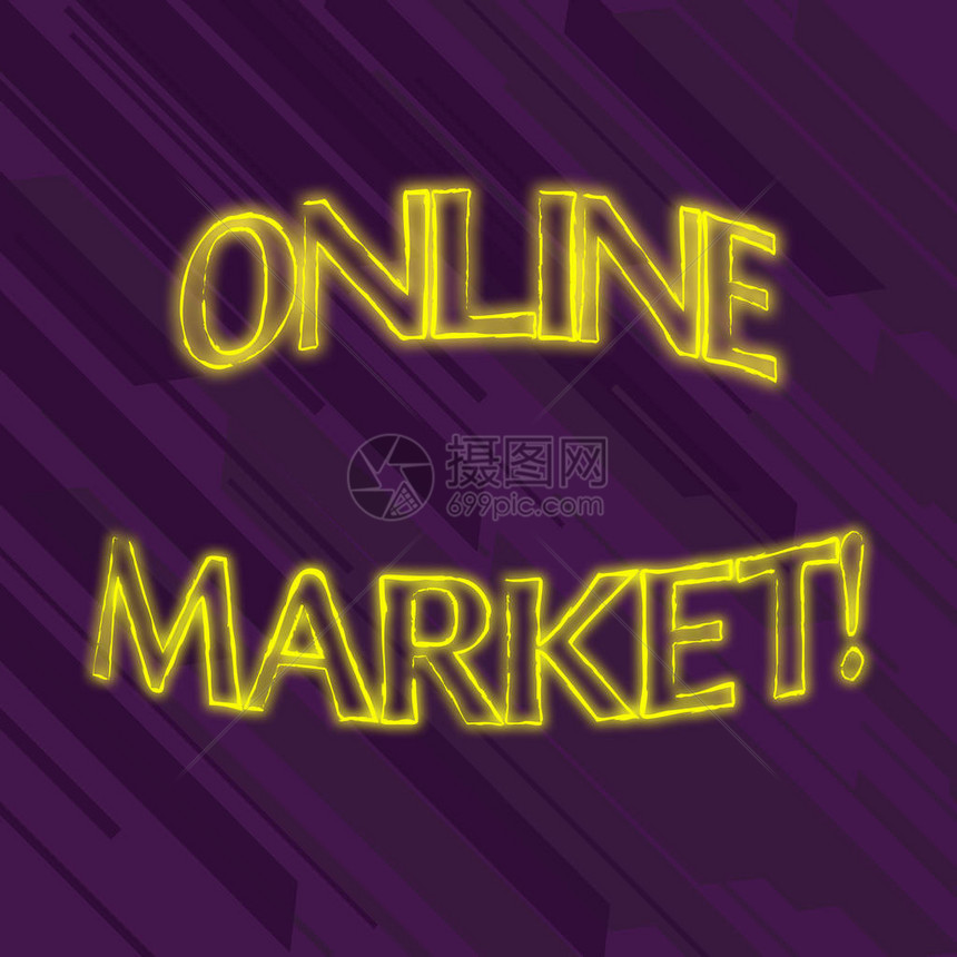 显示在线市场的书写笔记利用基于网络的渠道销售产品的业务概念无缝对角紫罗兰色条纹油漆图片