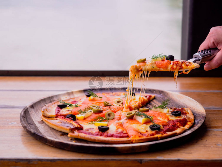 披萨干酪午餐海鲜肉酱图片