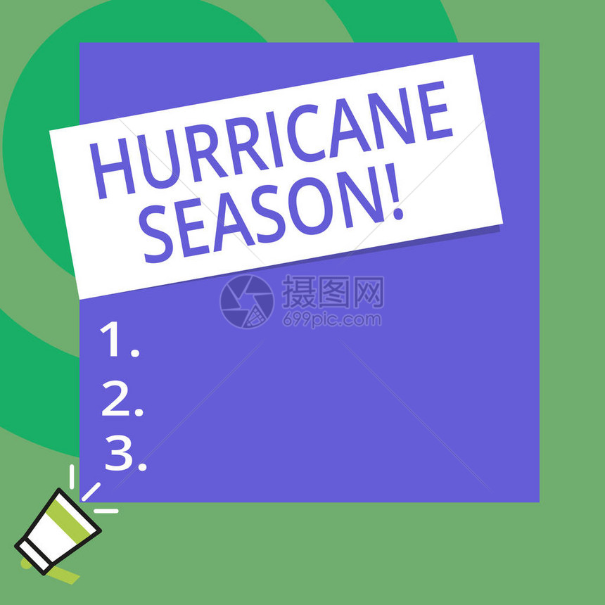 概念意思是大多数热带气旋风暴预期会在左角小扩音器上方形成大广场矩形棍子的时间图片