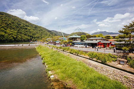 日本京都林山区Togetsu大桥Katsu图片