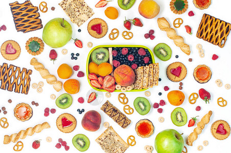夏季健康食品概念图片