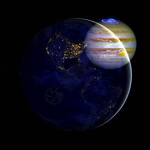 外层空间中的木星行图片