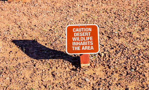 沙漠野生物警告标志图片