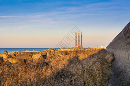 波兰格但斯克Westerplatte海滩附近北港图片
