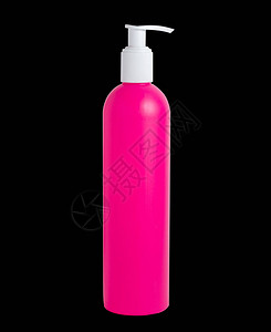 白盖色的粉红塑料圆柱瓶图片