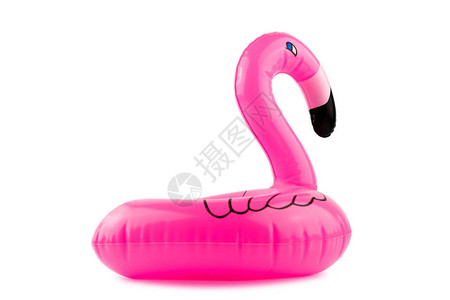 白色背景的巨型充气Flamingo潮图片