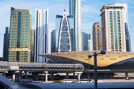日光露天迪拜城市风景清空天阿拉图片
