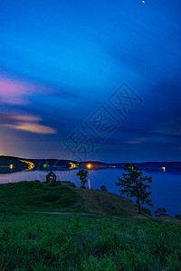 俄罗斯Turgoyak山湖图尔戈亚克美丽的长期地景色图片