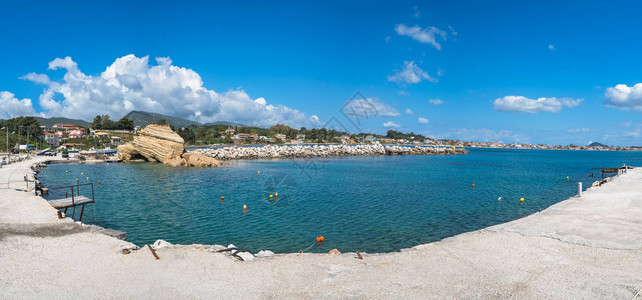 希腊扎金索斯岛拉加纳斯港全景图片