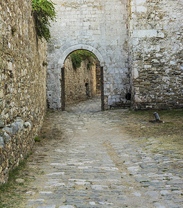 威尼斯堡垒的入口在伯罗奔尼撒图片