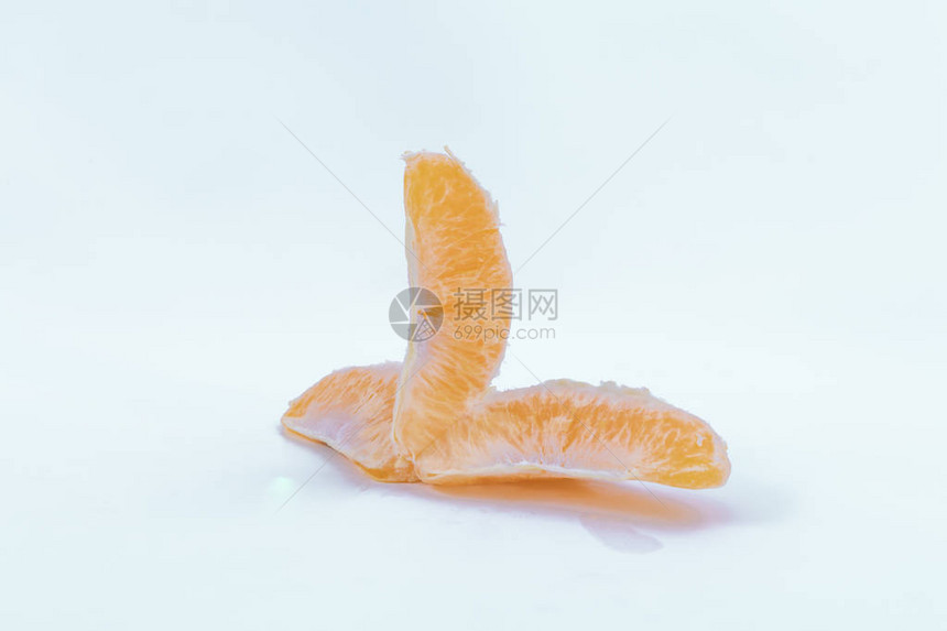 白色背景的甜美味橙色图片
